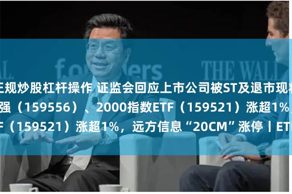 正规炒股杠杆操作 证监会回应上市公司被ST及退市现状，中证2000ETF增强（159556）、2000指数ETF（159521）涨超1%，远方信息“20CM”涨停丨ETF观察