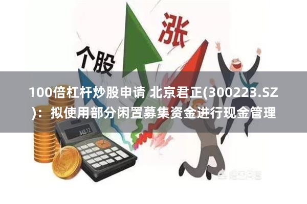 100倍杠杆炒股申请 北京君正(300223.SZ)：拟使用部分闲置募集资金进行现金管理