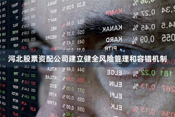 河北股票资配公司建立健全风险管理和容错机制