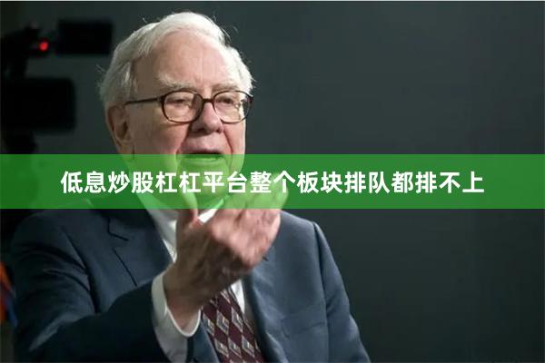 低息炒股杠杠平台整个板块排队都排不上